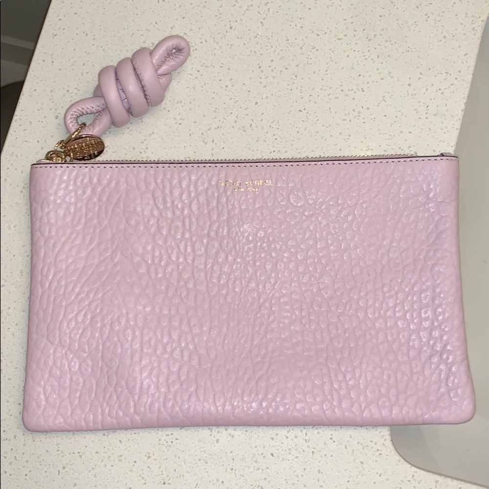 Henri Bendel clutch (baby pink/lavender color)
